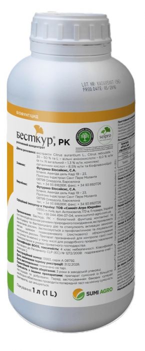Біологічний фунгіцид проти сірої гнилі Бесткур 1 л, Sumi Agro