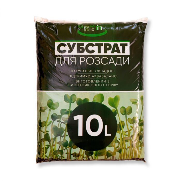 Торф'яний субстрат для розсади овочів 10 л, Green Rich