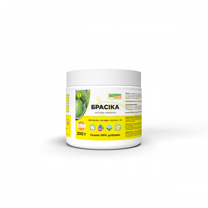 Добриво Грогрін гель Брасіка NPK 9-9-39+TE (Brassica) 200 г, Lima