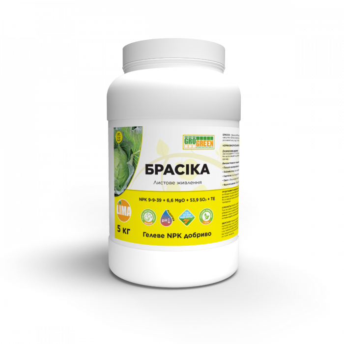 Добриво Грогрін гель Брасіка NPK 9-9-39+TE (Brassica) 5 кг, Lima