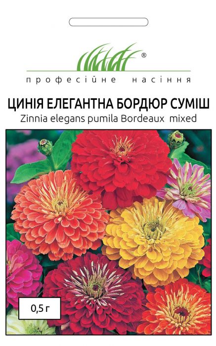 Цинія елегантна Бордюр суміш 0,5 г, Професійне насіння