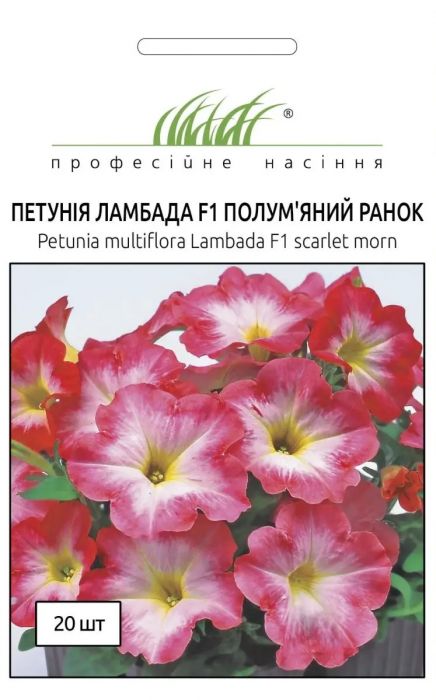 Петунія мультіфлора Ламбада F1 полумяний ранок 20 шт, Професійне насіння