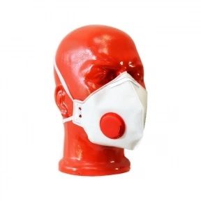 Респіратор FFP3 захисна маска з червоним клапаном 1 шт, Україна
