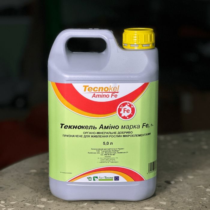Препарат для усунення дефіциту заліза Текнокель Аміно Залізо (Tecnokel Amino Fe) 5 л, AgriTecno