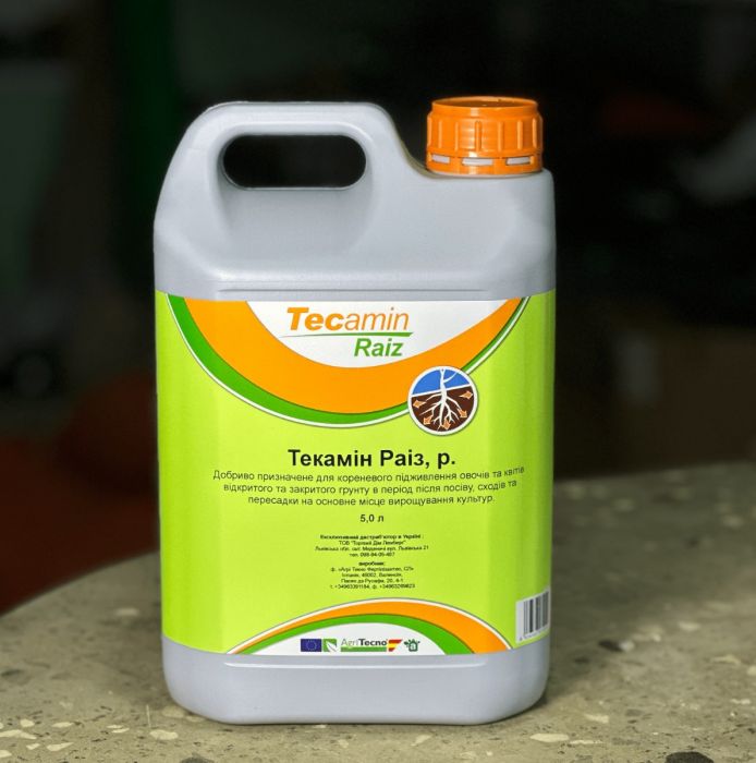 Біостимулятор – укорінювач для розвитку кореневої системи Текамін Раїз (Tecamin Raiz) 5 л, AgriTecno