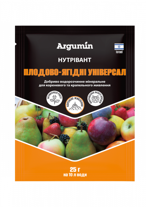 Мінеральне добриво Argumin Нутрівант плодово-ягідні універсал 25 г, Fertilizers&Chemicals Ltd