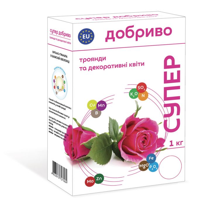 Супер Добриво для троянд та декоративних квітів 1 кг, Сімейний Сад