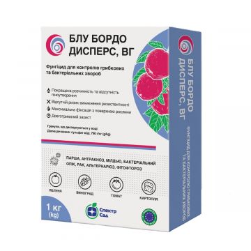 Фунгіцид Блу Бордо Дисперс 1 кг, Спектр Сад