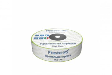 Крапельна стрічка щілинна Blue Line отвори через 20 см, витрата води 2,4 л/год, довжина 500 м (BL-20-500), Presto-PS